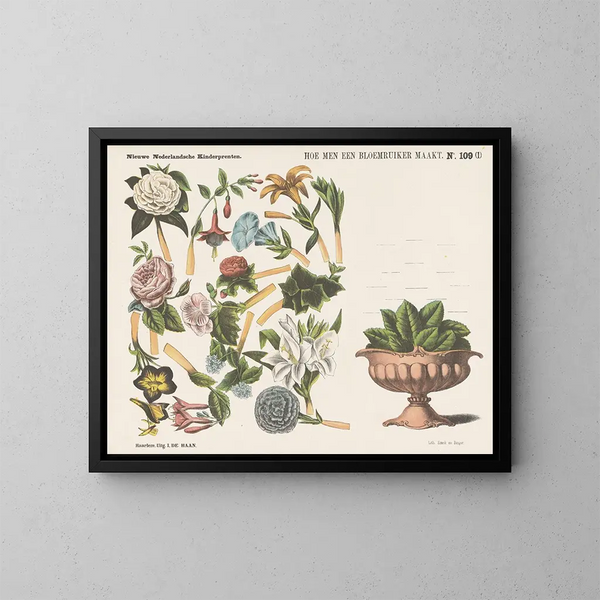 Wie man einen Blumenstrauß macht - Emrik Binger — gerahmtes Bild an der Wand