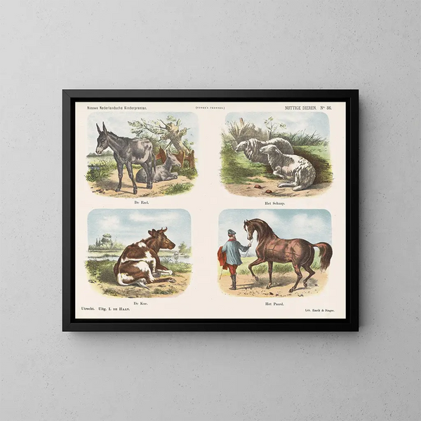 Nützliche Tiere - Emrik Binger — gerahmtes Bild an der Wand
