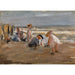 Reproduktion des Gemäldes Kinder spielend am Strand - Max Liebermann