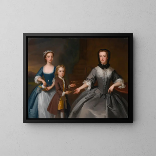Enoch Seeman - Portrait Of Mrs Finch With Her Son And Daughter.webp