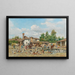 Animation im Freien außerhalb des Dorfes - Enrico Bartezago — gerahmtes Bild an der Wand
