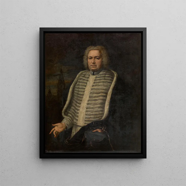 Portrait eines Kanonikers - Erasmus Quellinus der Jüngere — gerahmtes Bild an der Wand
