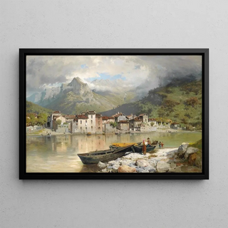 Ercole Calvi - Famiglia Pescatore A Lecco Sul Lago Di Como.webp