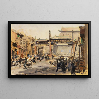 Erich Kips - Beijing Busy street in front of the Qianmen Zhengyangmen city gate.webp