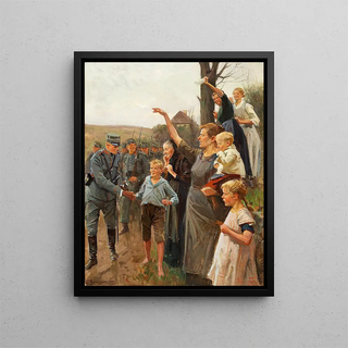 Erik Henningsen - Danske soldater p march efter indtoget i Nordslesvig.webp