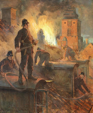 Erik Henningsen - Ildebrand i Nrheden af St Petri Kirke.webp