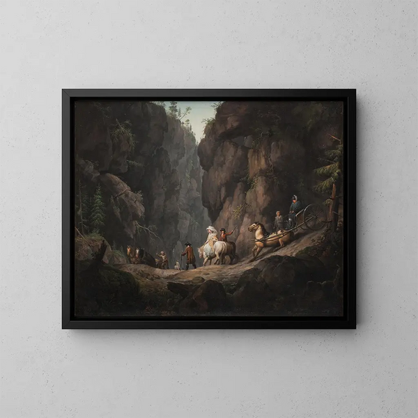 Der Durchgang bei Krokkleven in der Nähe von Ringerike in Norwegen - Erik Pauelsen — gerahmtes Bild an der Wand