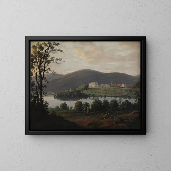 Vue de Bogstad en Norvège - Erik Pauelsen — gerahmtes Bild an der Wand