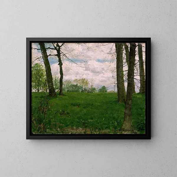 Champs verts - Erik Werenskiold — gerahmtes Bild an der Wand