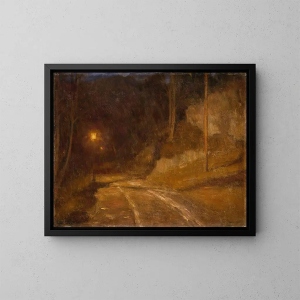 Lumière de lampe - Erik Werenskiold — gerahmtes Bild an der Wand