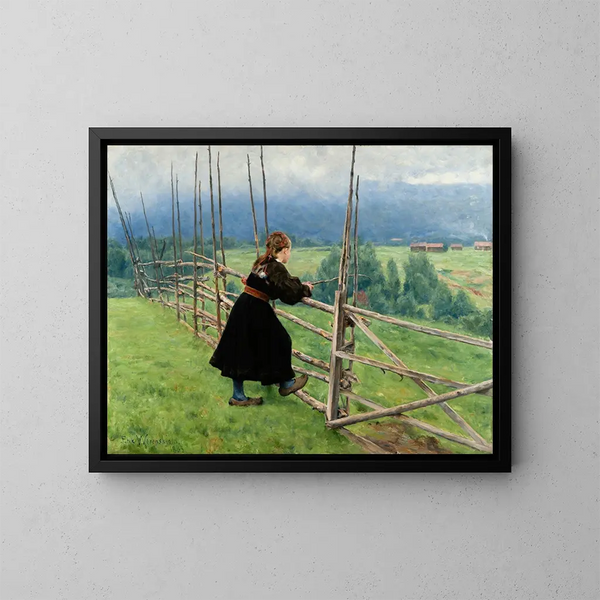 in der Ebene - Erik Werenskiold — gerahmtes Bild an der Wand