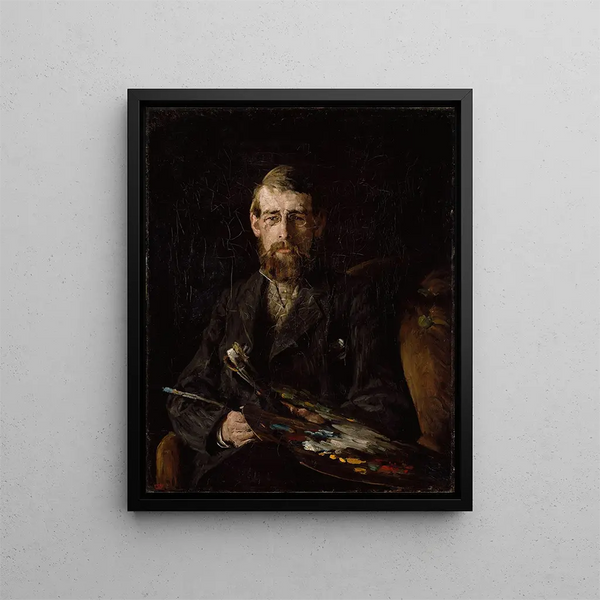 Portrait des Künstlers Nils Hansteen - Erik Werenskiold — gerahmtes Bild an der Wand