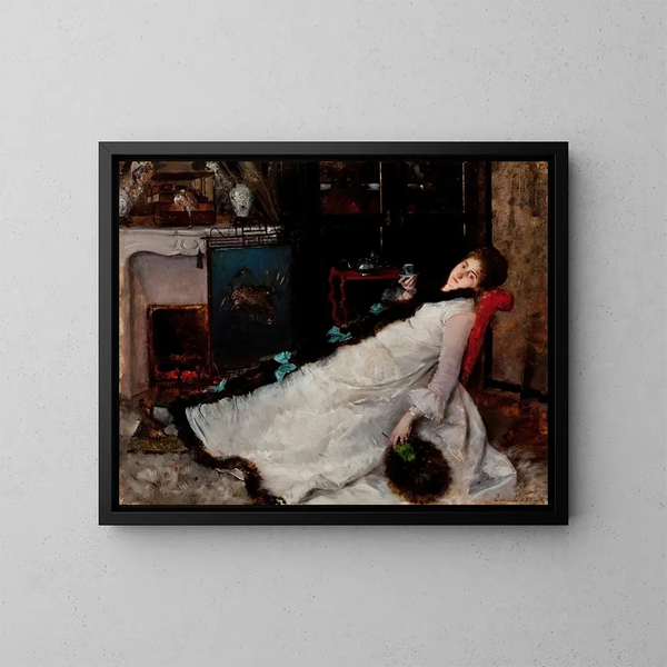 Repos - Ernest-Ange Duez — gerahmtes Bild an der Wand