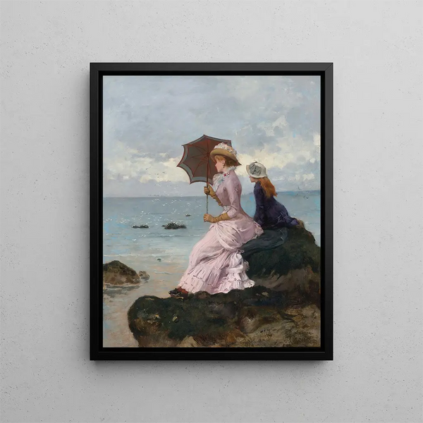 auf der Klippe - Ernest-Ange Duez — gerahmtes Bild an der Wand