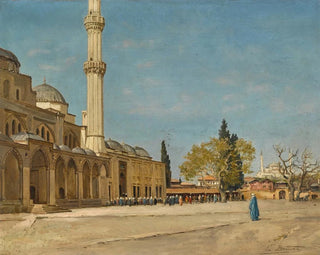 vor der Moschee von Konstantinopel - Ernest Buttura — Ansicht des Kunstwerks