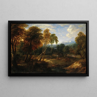 Ernest Daret - Paesaggio Con Figure E Armenti.webp