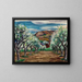 Obstgarten mit Apfelbäumen - Ernest Fiene — gerahmtes Bild an der Wand