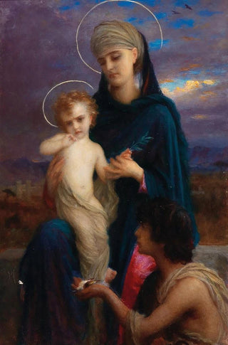 Ernest Hbert - Madonna With Christ Child And A Boy.webp