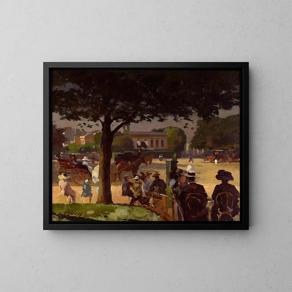 Das rosarote Palais - Ernest Jules Renoux — gerahmtes Bild an der Wand