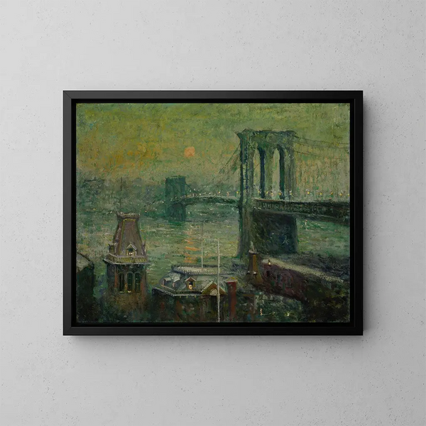 Brooklyn Bridge - Ernest Lawson — gerahmtes Bild an der Wand