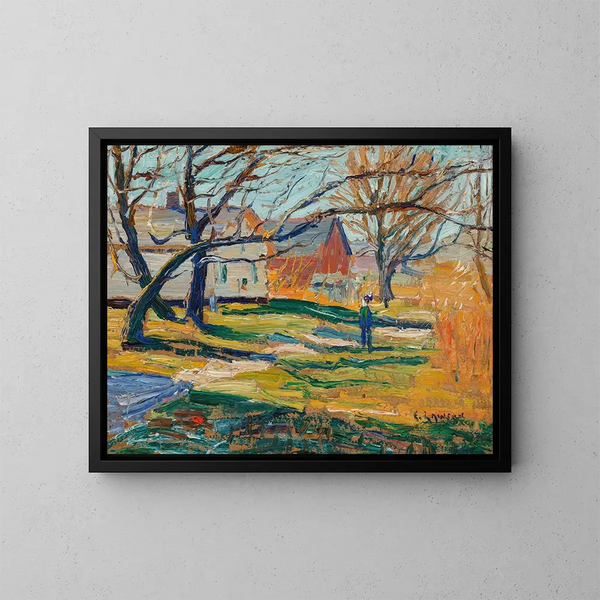 Landhaus - Ernest Lawson — gerahmtes Bild an der Wand