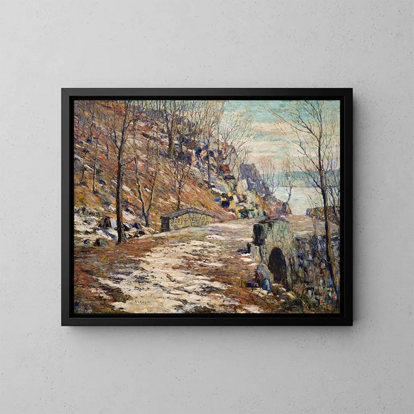 Route le long des Palissades - Ernest Lawson — gerahmtes Bild an der Wand