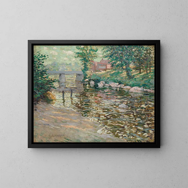 Die Bronx-Fluss - Ernest Lawson — gerahmtes Bild an der Wand