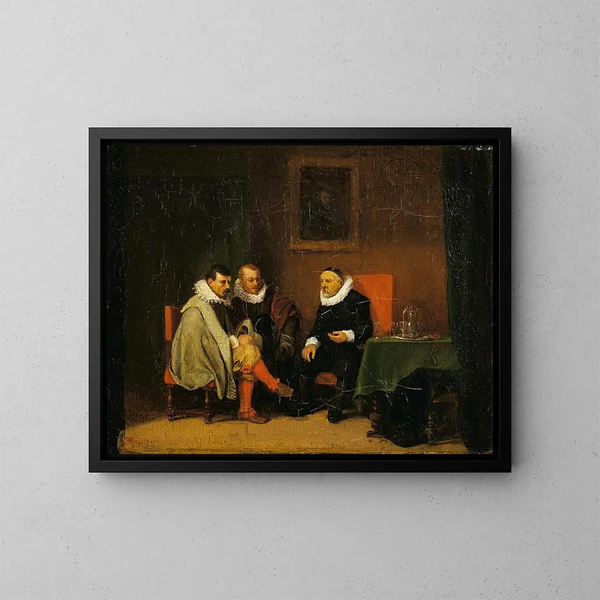 Niederländisches bürgerliches Gemälde - Ernest Meissonier — gerahmtes Bild an der Wand