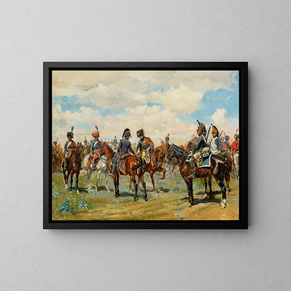 Die Zwei Freunde - Ernest Meissonier — gerahmtes Bild an der Wand