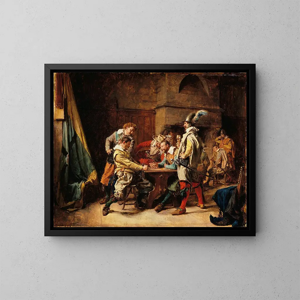 Das verlorene Spiel - Ernest Meissonier — gerahmtes Bild an der Wand
