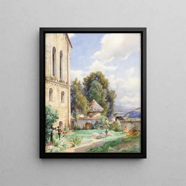 Urteil der Gurke - Ernestine von Kirchsberg — gerahmtes Bild an der Wand