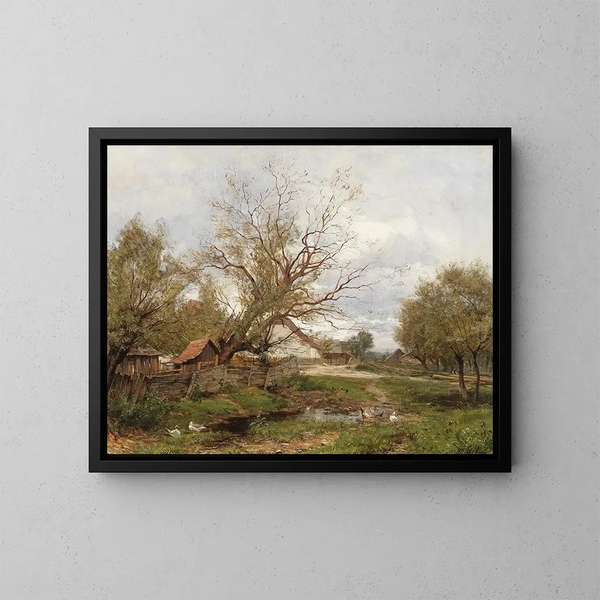Idylle - Ernestine von Kirchsberg — gerahmtes Bild an der Wand
