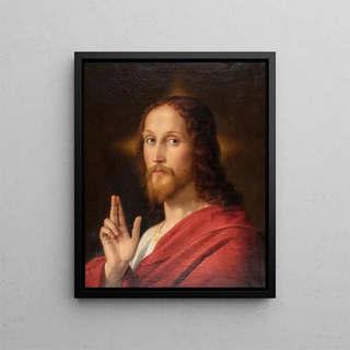 Ernst Deger - Christ blessing selfportrait.webp