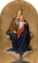 Regina Coeli Jungfrau und Kind Jesus auf dem Thron in den Wolken - Ernst Deger — Ansicht des Kunstwerks