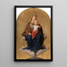 Regina Coeli Jungfrau und Kind Jesus auf dem Thron in den Wolken - Ernst Deger — gerahmtes Bild an der Wand