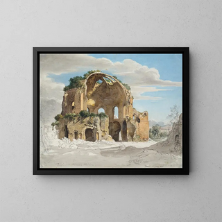 Tempel der Minerva Médica in Rom - Ernst Fries — gerahmtes Bild an der Wand