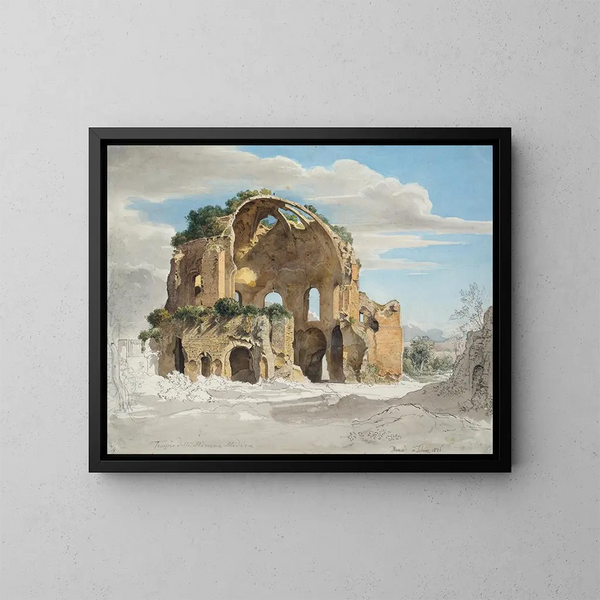 Tempel der Minerva Médica in Rom - Ernst Fries — gerahmtes Bild an der Wand