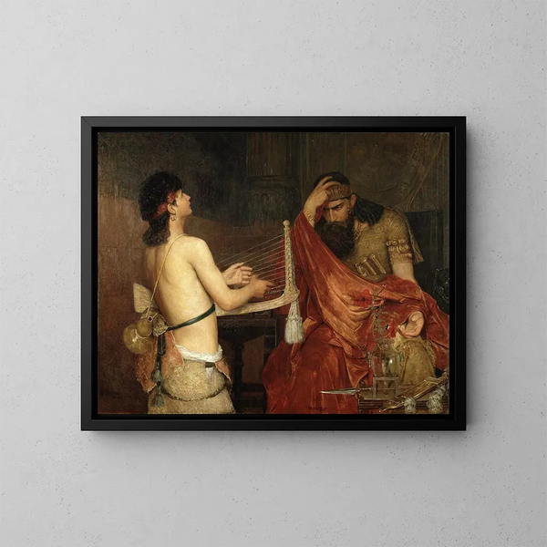 David und Saül - Ernst Josephson — gerahmtes Bild an der Wand