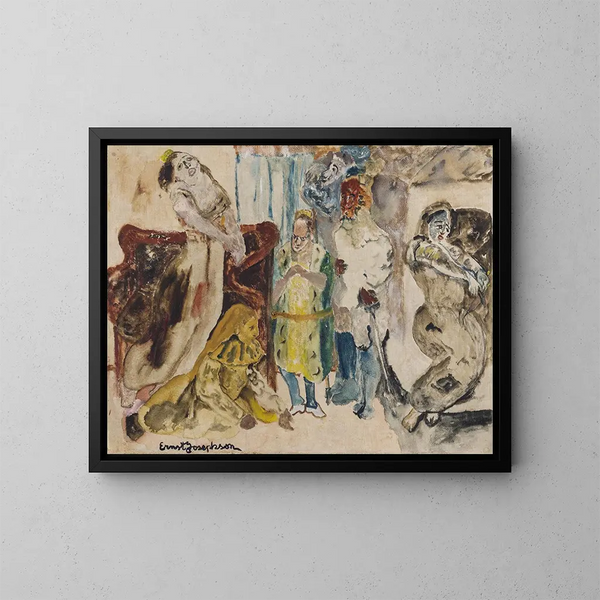 Dramatische Szene - Ernst Josephson — gerahmtes Bild an der Wand