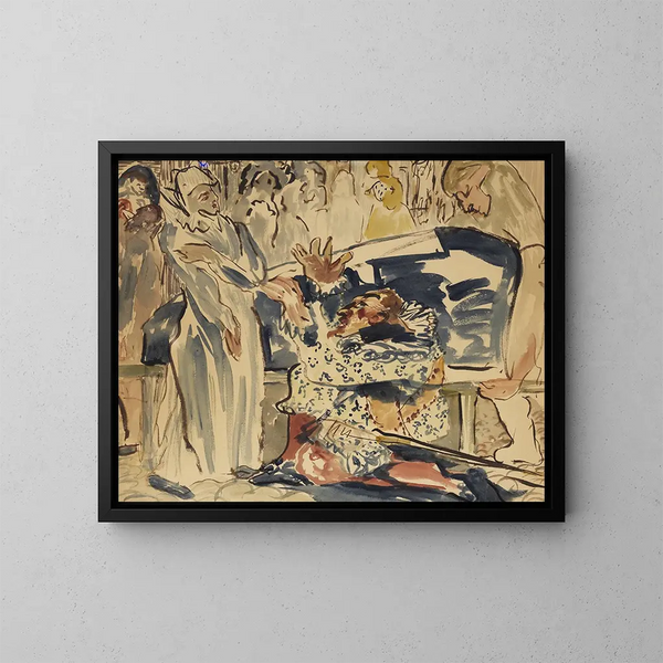 Gloucester und die Prinzessin Anne, Szene aus Richard III von Shakespeare - Ernst Josephson — gerahmtes Bild an der Wand