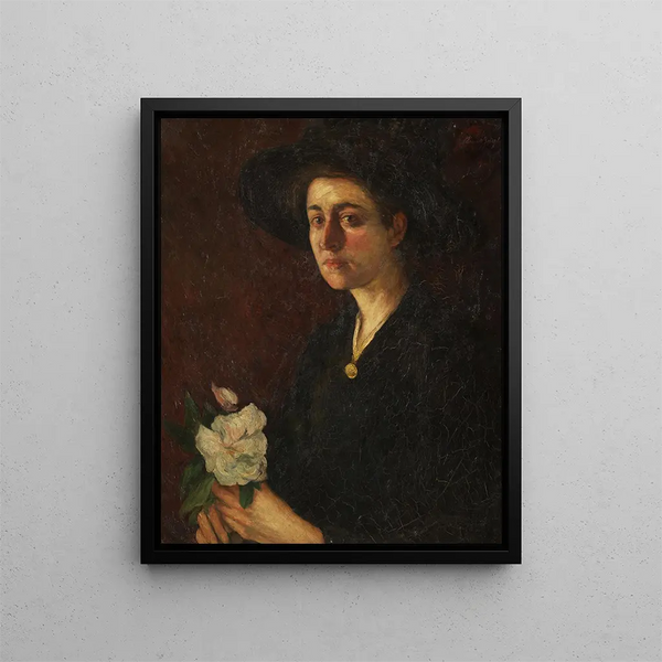 Portrait of Mlle Genet - Ernst Josephson — gerahmtes Bild an der Wand