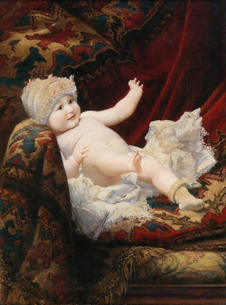 Ernst Klimt - Portrait of a baby with lace bonnet (1).webp
