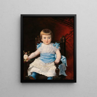 Ernst Klimt - Portrait of a little girl sitting.webp