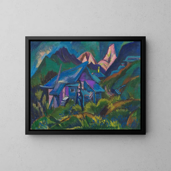 Alpen und Tinzenhorn - Ernst Ludwig Kirchner — gerahmtes Bild an der Wand