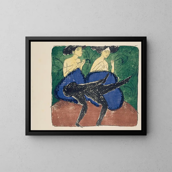 Amerikanische Mädchen - Ernst Ludwig Kirchner — gerahmtes Bild an der Wand