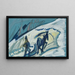 Bauern mit Pferdeschlitten - Ernst Ludwig Kirchner — gerahmtes Bild an der Wand