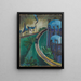 Gasheizung und Vorortzug - Ernst Ludwig Kirchner — gerahmtes Bild an der Wand