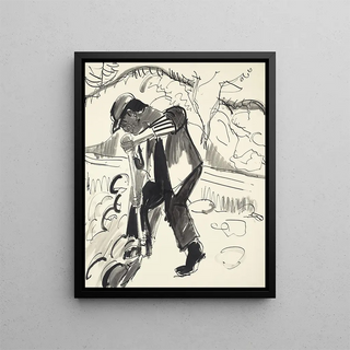 Ernst Ludwig Kirchner - Grabender Bauer Digging Peasant.webp