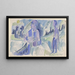 Spieler mit Akkordeon in einer Mondnacht - Ernst Ludwig Kirchner — gerahmtes Bild an der Wand