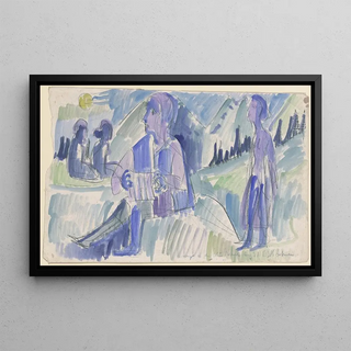 Ernst Ludwig Kirchner - Handorgler in einer Mondnacht.webp